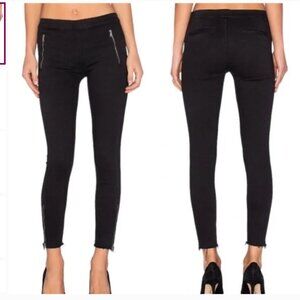 MOTHER the quickie looker ankle fray devil in the making wash 25 black skinny